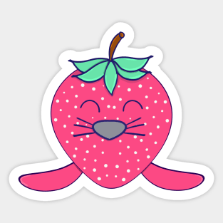 Kawaii Cute Strawberry Baby Seal Sticker